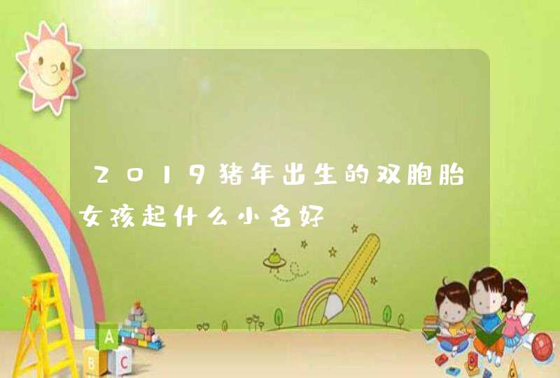 2019猪年出生的双胞胎女孩起什么小名好,第1张