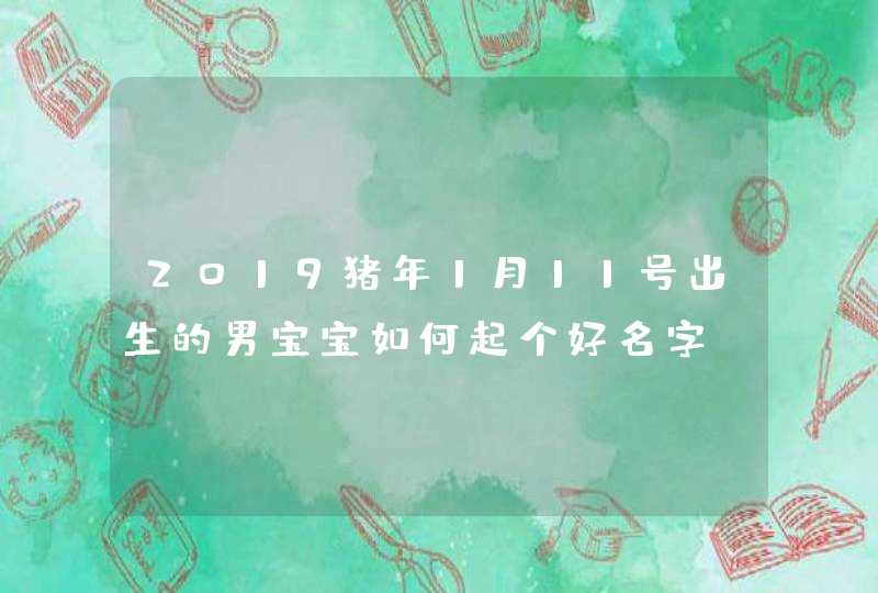 2019猪年1月11号出生的男宝宝如何起个好名字,第1张