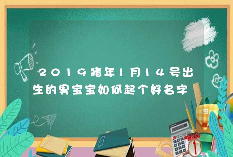 2019猪年1月14号出生的男宝宝如何起个好名字,第1张