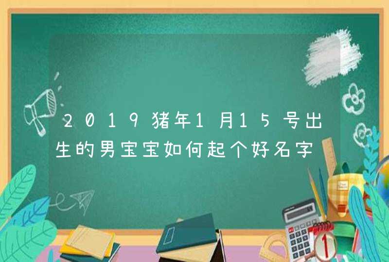 2019猪年1月15号出生的男宝宝如何起个好名字,第1张