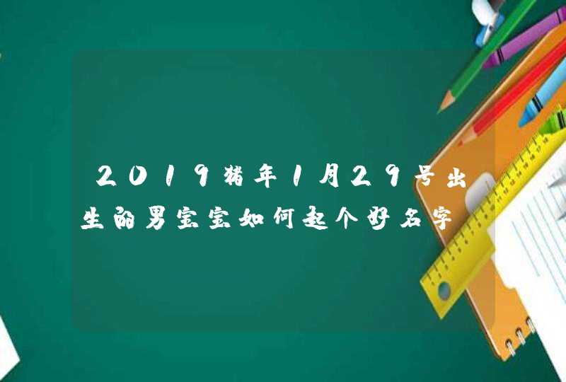 2019猪年1月29号出生的男宝宝如何起个好名字,第1张