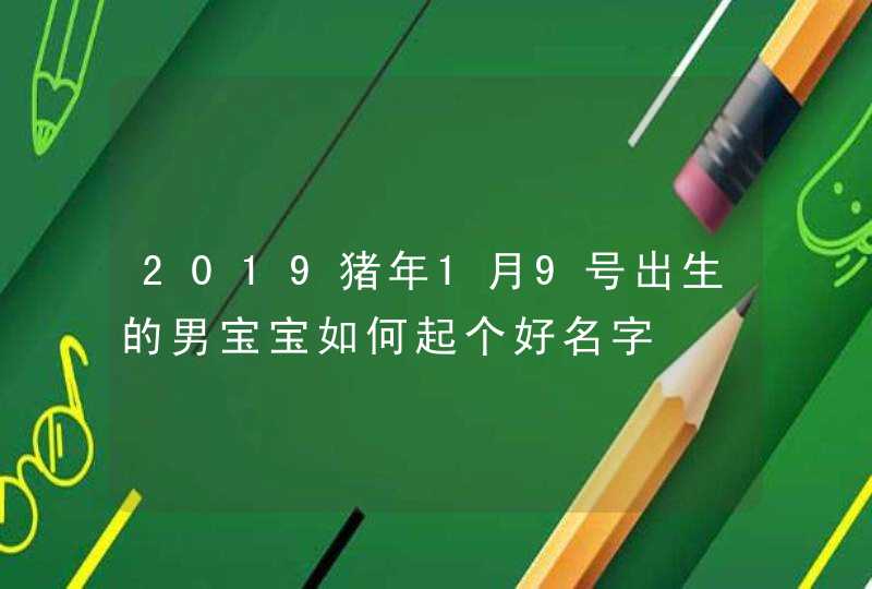 2019猪年1月9号出生的男宝宝如何起个好名字,第1张
