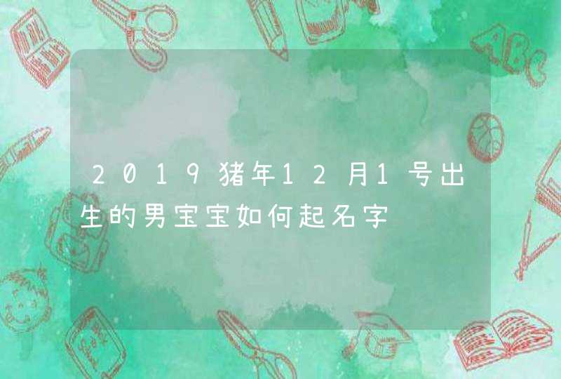 2019猪年12月1号出生的男宝宝如何起名字,第1张