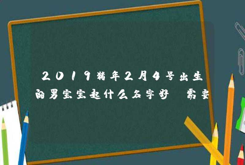 2019猪年2月4号出生的男宝宝起什么名字好，需要注意什么,第1张