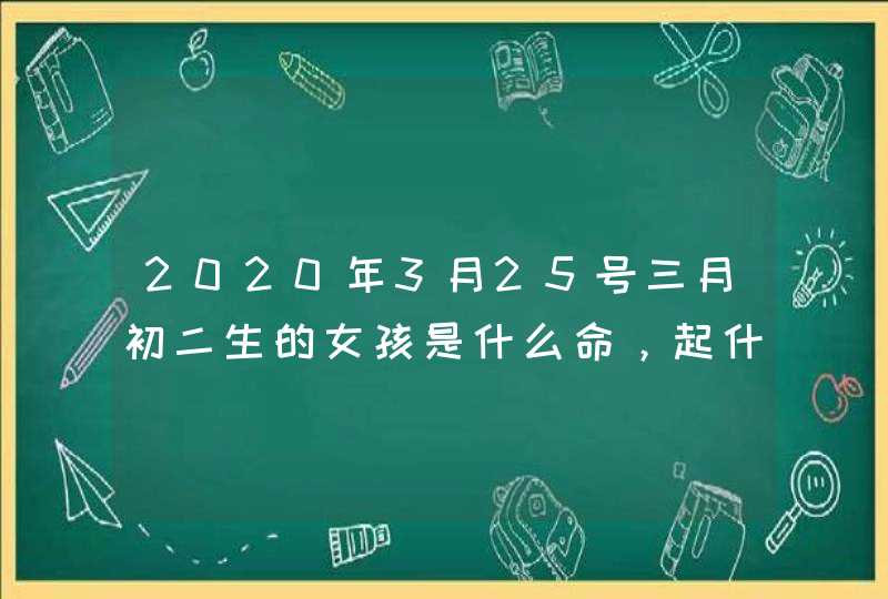 2020年3月25号三月初二生的女孩是什么命，起什么名字有福气,第1张