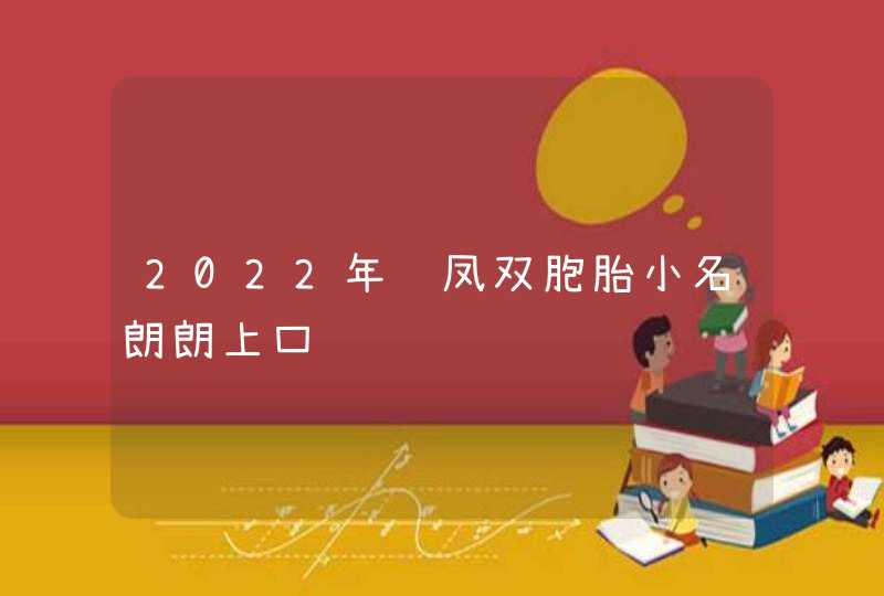 2022年龙凤双胞胎小名朗朗上口,第1张