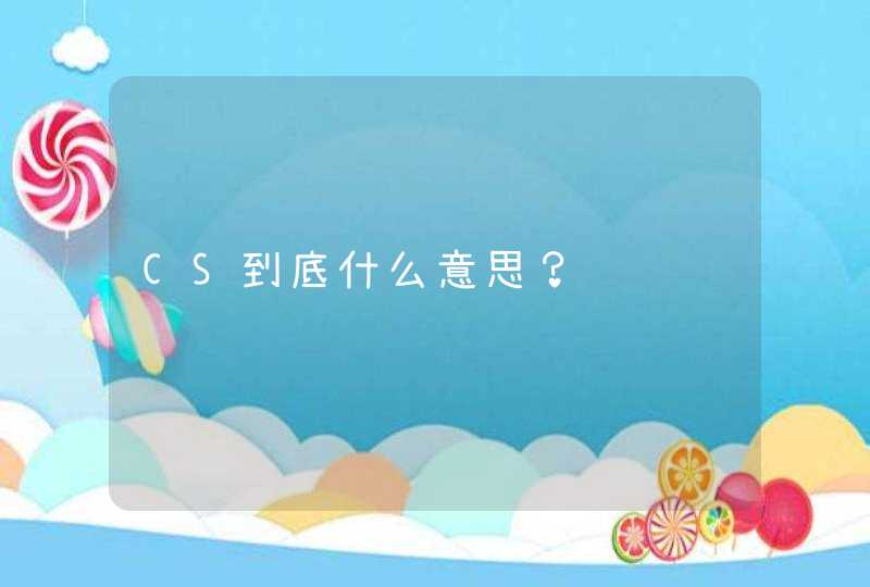 CS到底什么意思？,第1张