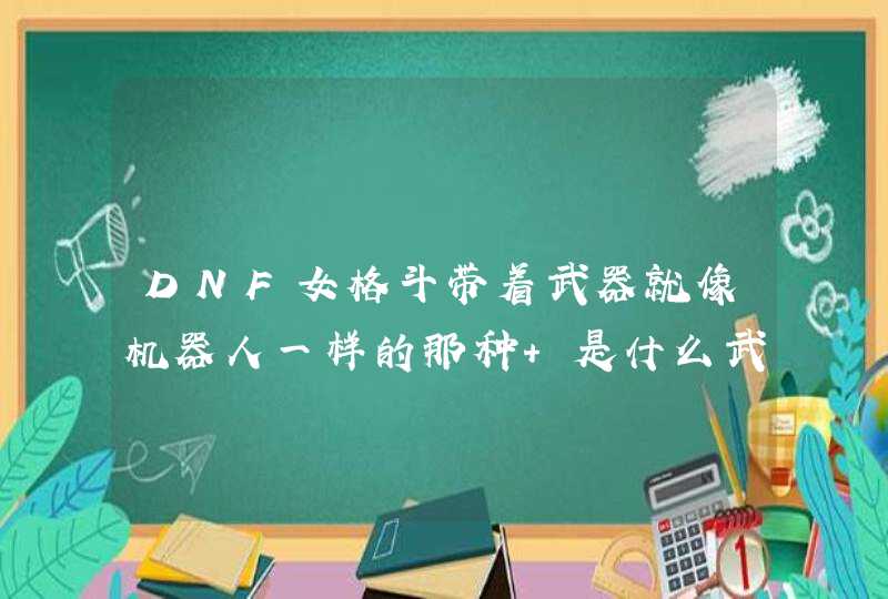 DNF女格斗带着武器就像机器人一样的那种 是什么武器呢？什么名字？,第1张