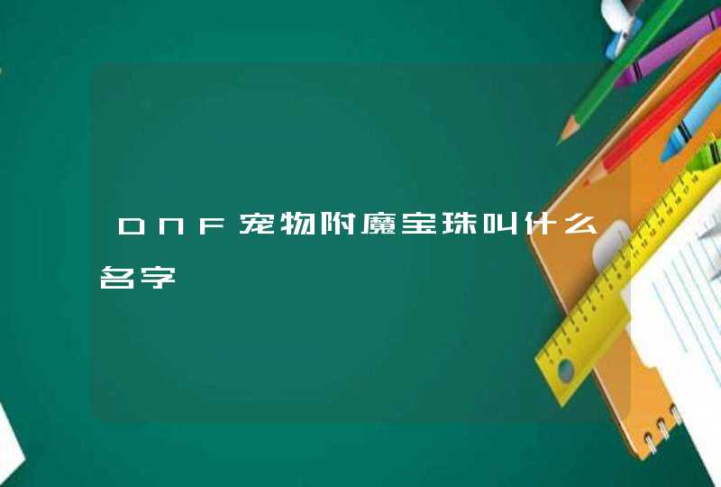 DNF宠物附魔宝珠叫什么名字,第1张